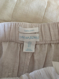 Wide Leg Linen Crop Pants (S)