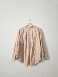 Neutral Striped Cotton Button Up (XLP)