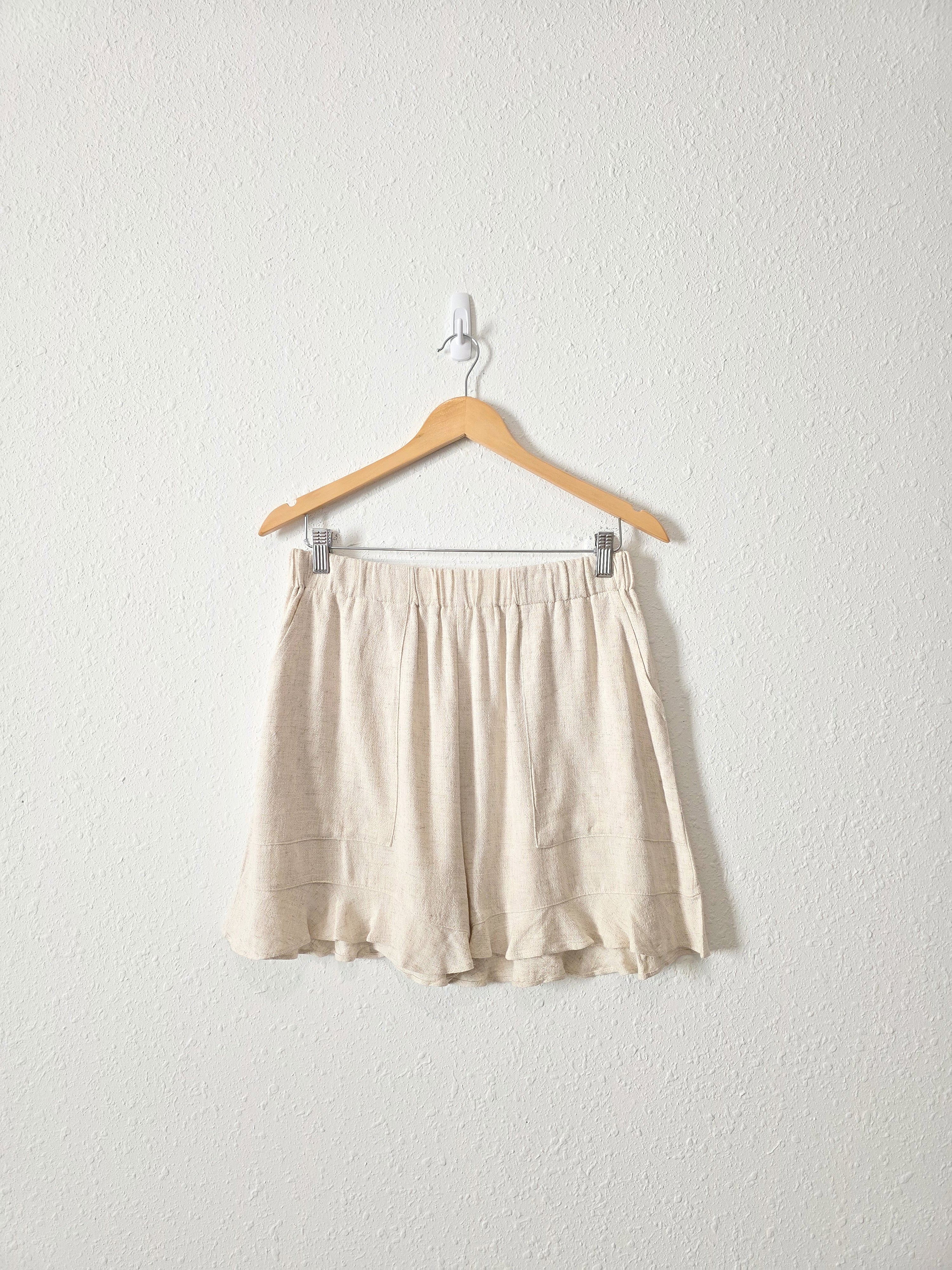 La Miel Oat Linen Blend Shorts (L)