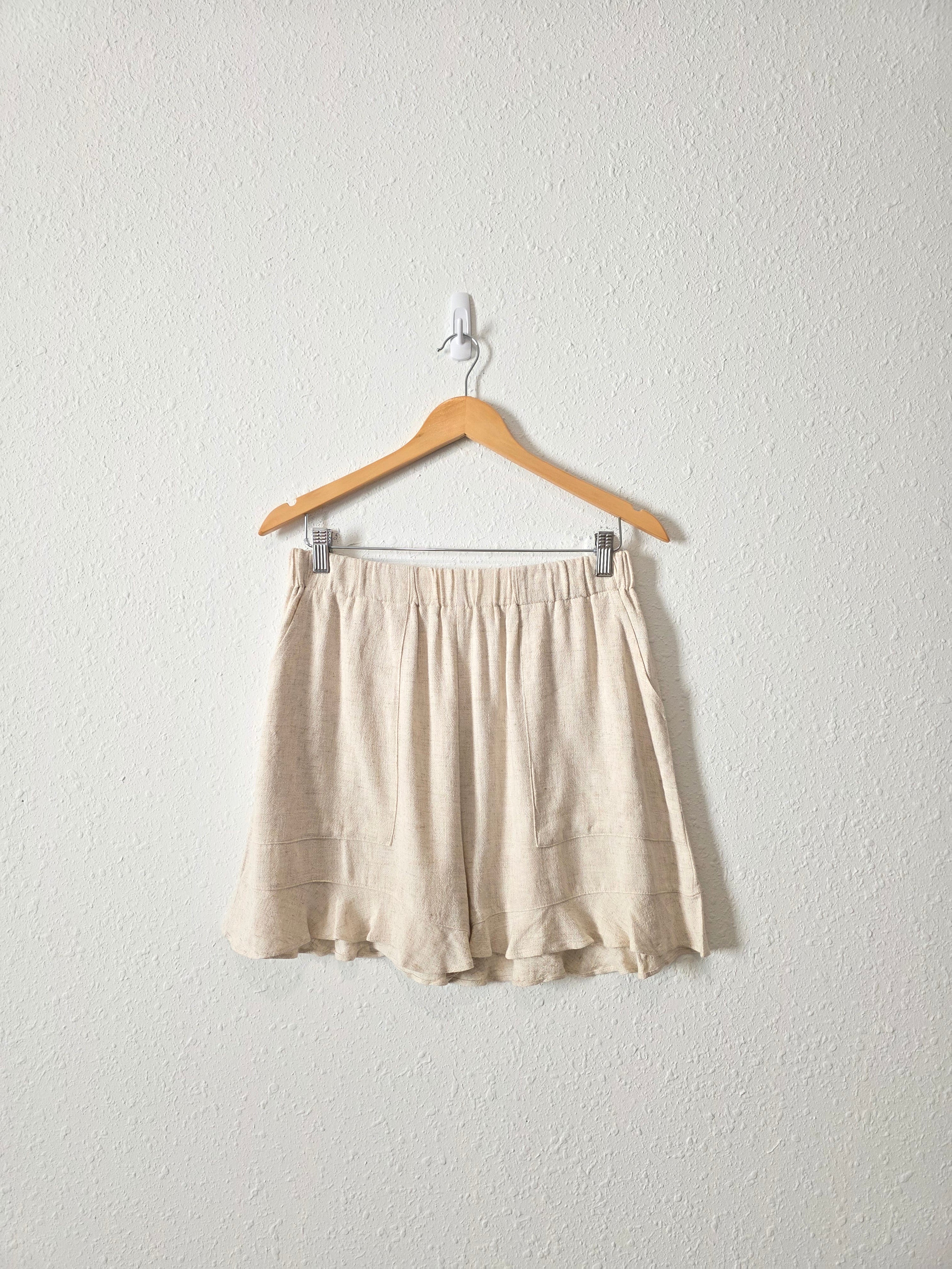 La Miel Oat Linen Blend Shorts (L)