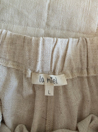 La Miel Oat Linen Blend Shorts (L)