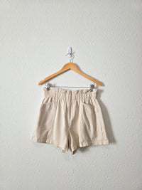 Lush Ecru Cotton Shorts (M)