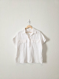 Banana Republic White Cotton Top (L)