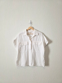 Banana Republic White Cotton Top (L)