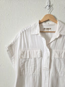 Banana Republic White Cotton Top (L)