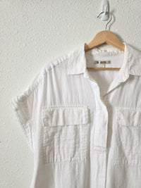 Banana Republic White Cotton Top (L)