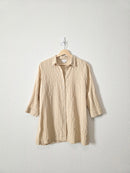 Neutral Textured Button Up (S)