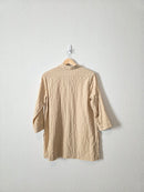 Neutral Textured Button Up (S)