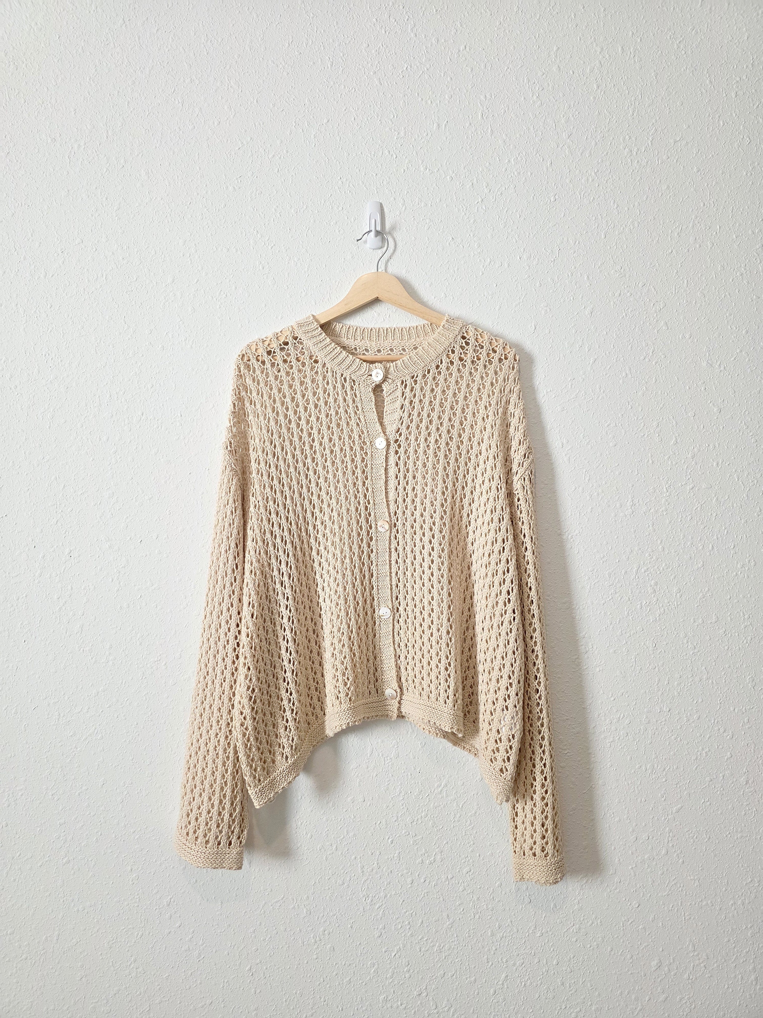 Crochet Knit Cardigan (2X)