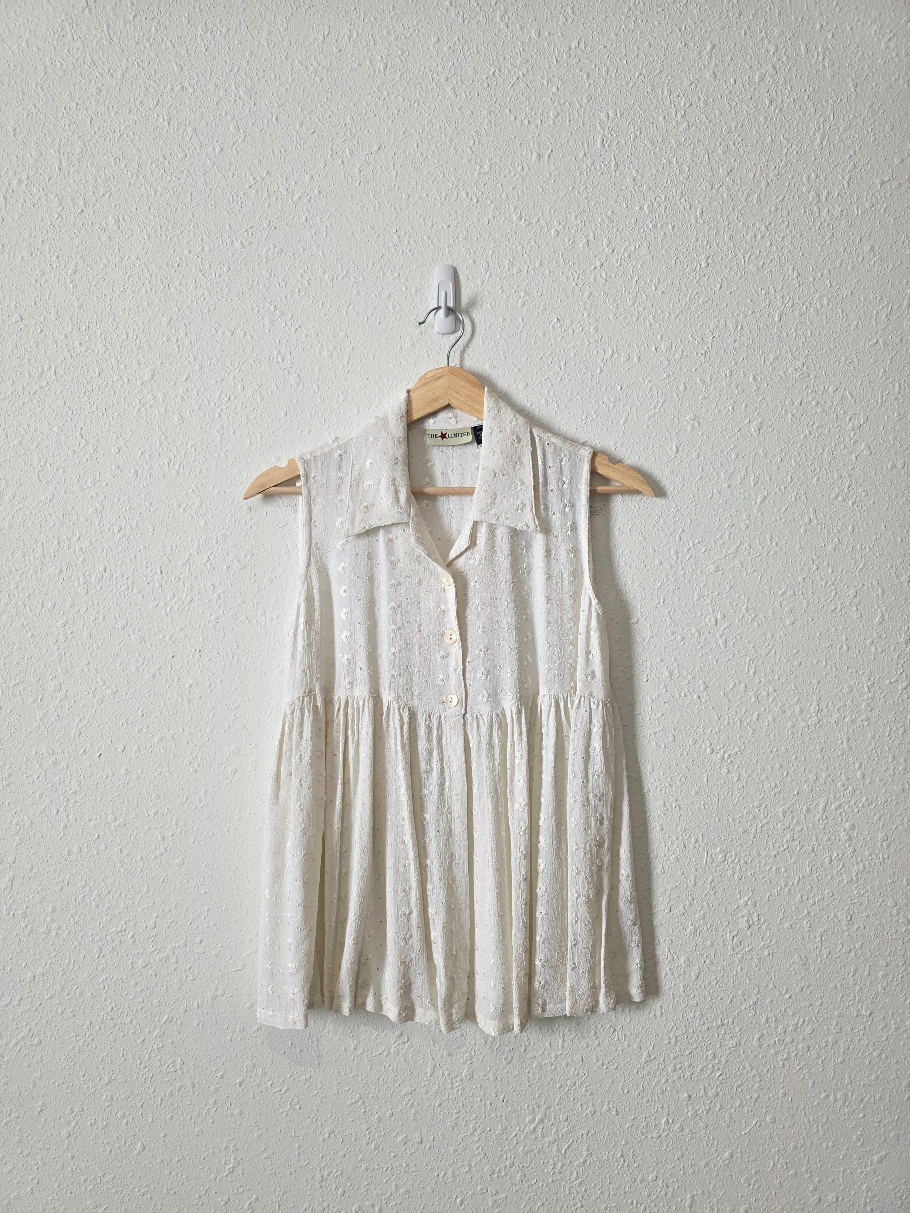 Vintage Floral Embroidered Tank (XS/S)