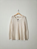 NEW Linen Crochet Sweater (L)