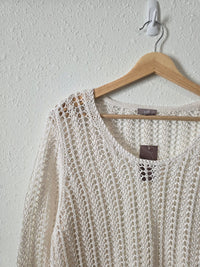 NEW Linen Crochet Sweater (L)