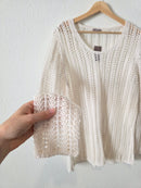 NEW Linen Crochet Sweater (L)