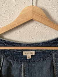 Anthropologie Puff Sleeve Denim Top (2X)