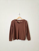 Madewell Brown Thermal Tee (S)