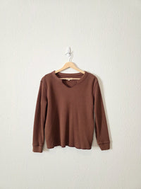 Madewell Brown Thermal Tee (S)