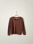 Madewell Brown Thermal Tee (S)
