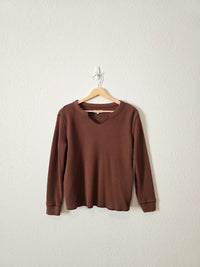 Madewell Brown Thermal Tee (S)