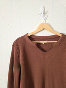 Madewell Brown Thermal Tee (S)