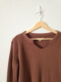 Madewell Brown Thermal Tee (S)