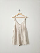 Gentle Fawn Linen Blend Romper (S)