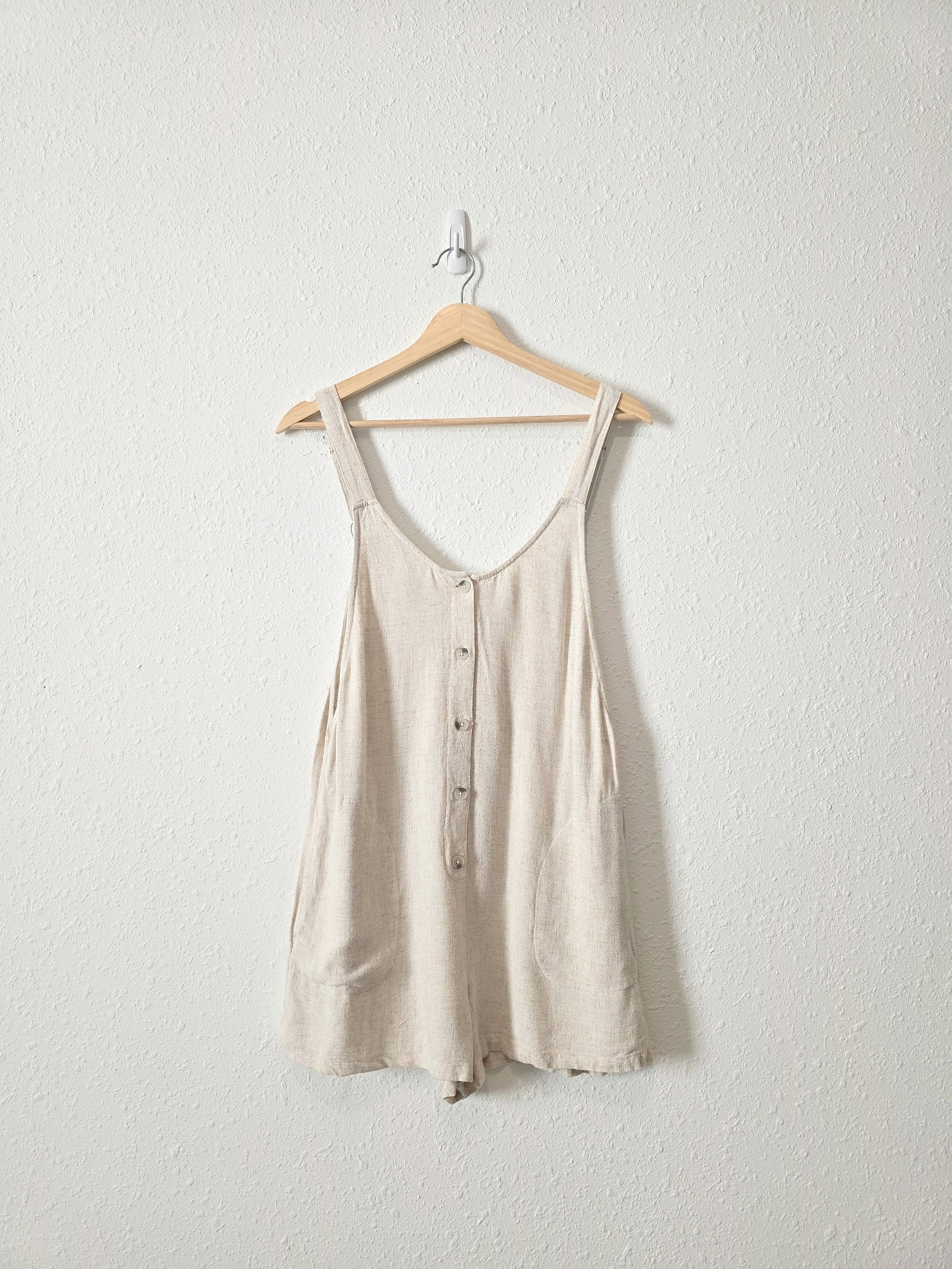 Gentle Fawn Linen Blend Romper (S)