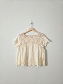 Floral Eyelet Babydoll Top (XS)