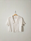 Heartloom Collared Button Up Blouse (S)