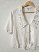 Heartloom Collared Button Up Blouse (S)