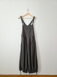 Linen Blend Balloon Overalls (L)