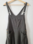 Linen Blend Balloon Overalls (L)