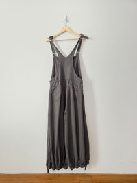 Linen Blend Balloon Overalls (L)