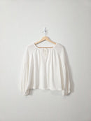 Easel Puff Sleeve Cotton Top (S)