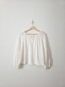 Easel Puff Sleeve Cotton Top (S)