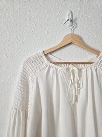 Easel Puff Sleeve Cotton Top (S)