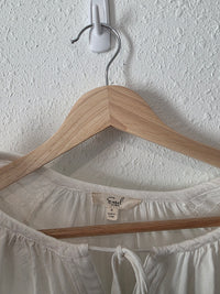 Easel Puff Sleeve Cotton Top (S)