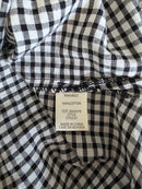 Checkered Puff Sleeve Blouse (L)