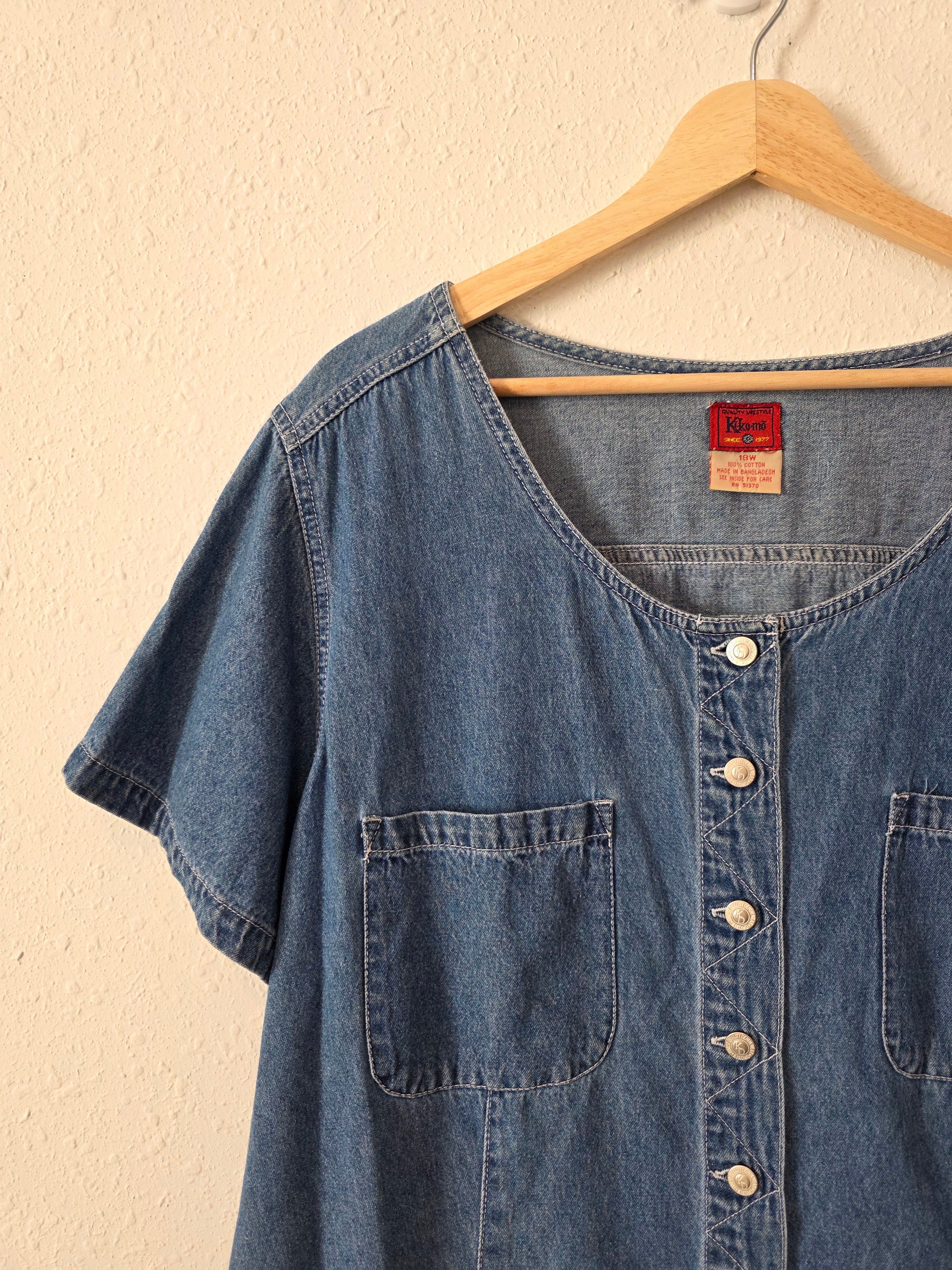 Vintage Cotton Denim Top (18W)