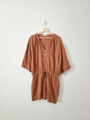 Z Supply Terracotta Gauze Romper (L)