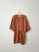 Z Supply Terracotta Gauze Romper (L)