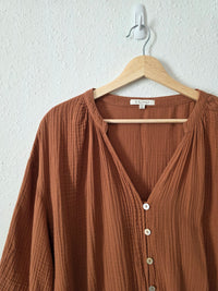 Z Supply Terracotta Gauze Romper (L)