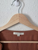 Z Supply Terracotta Gauze Romper (L)