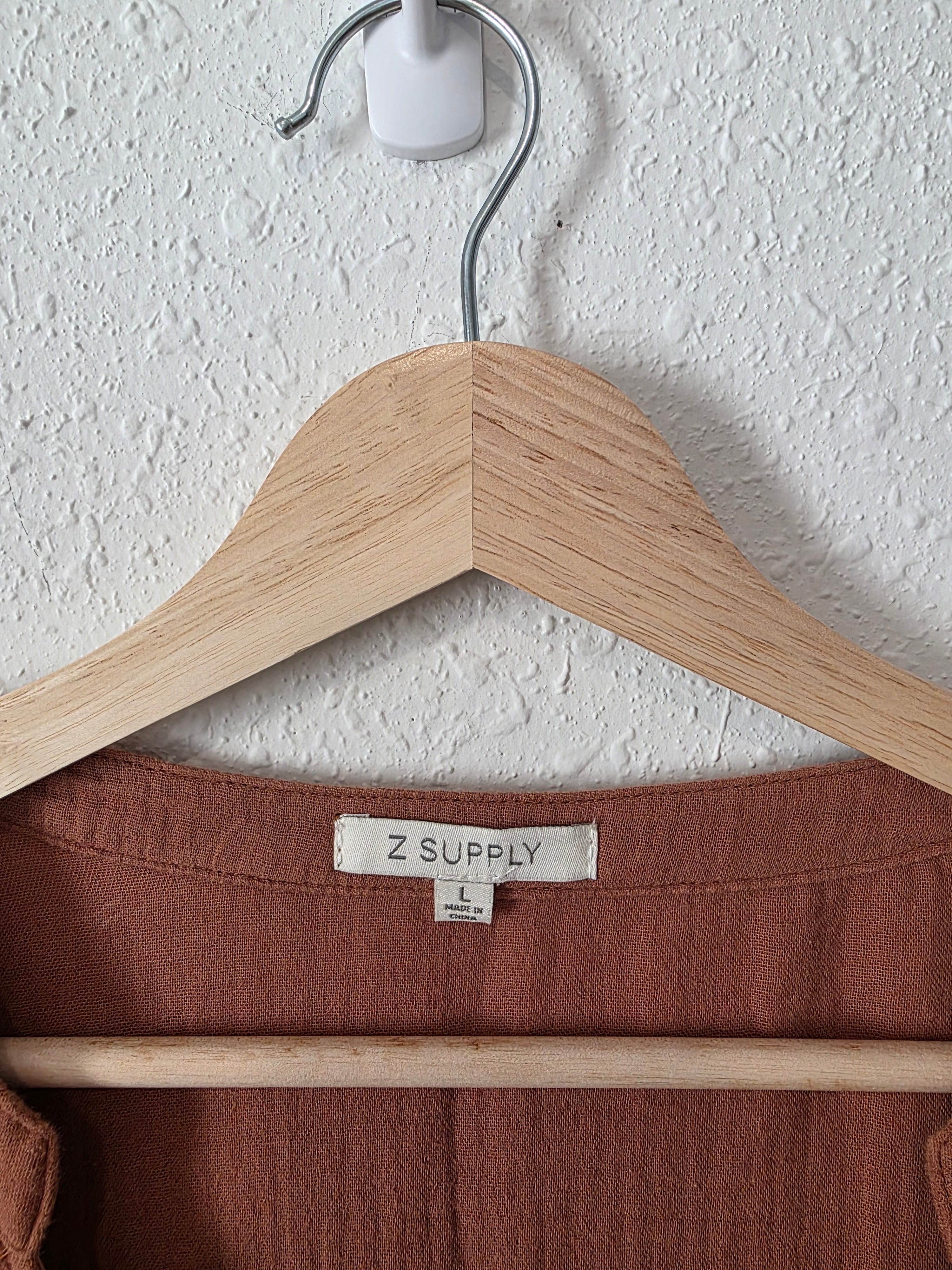 Z Supply Terracotta Gauze Romper (L)