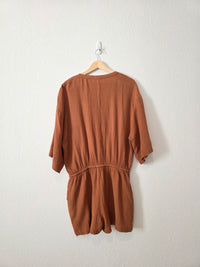 Z Supply Terracotta Gauze Romper (L)