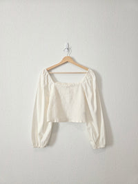 NEW Smocked Cotton Blouse (M)