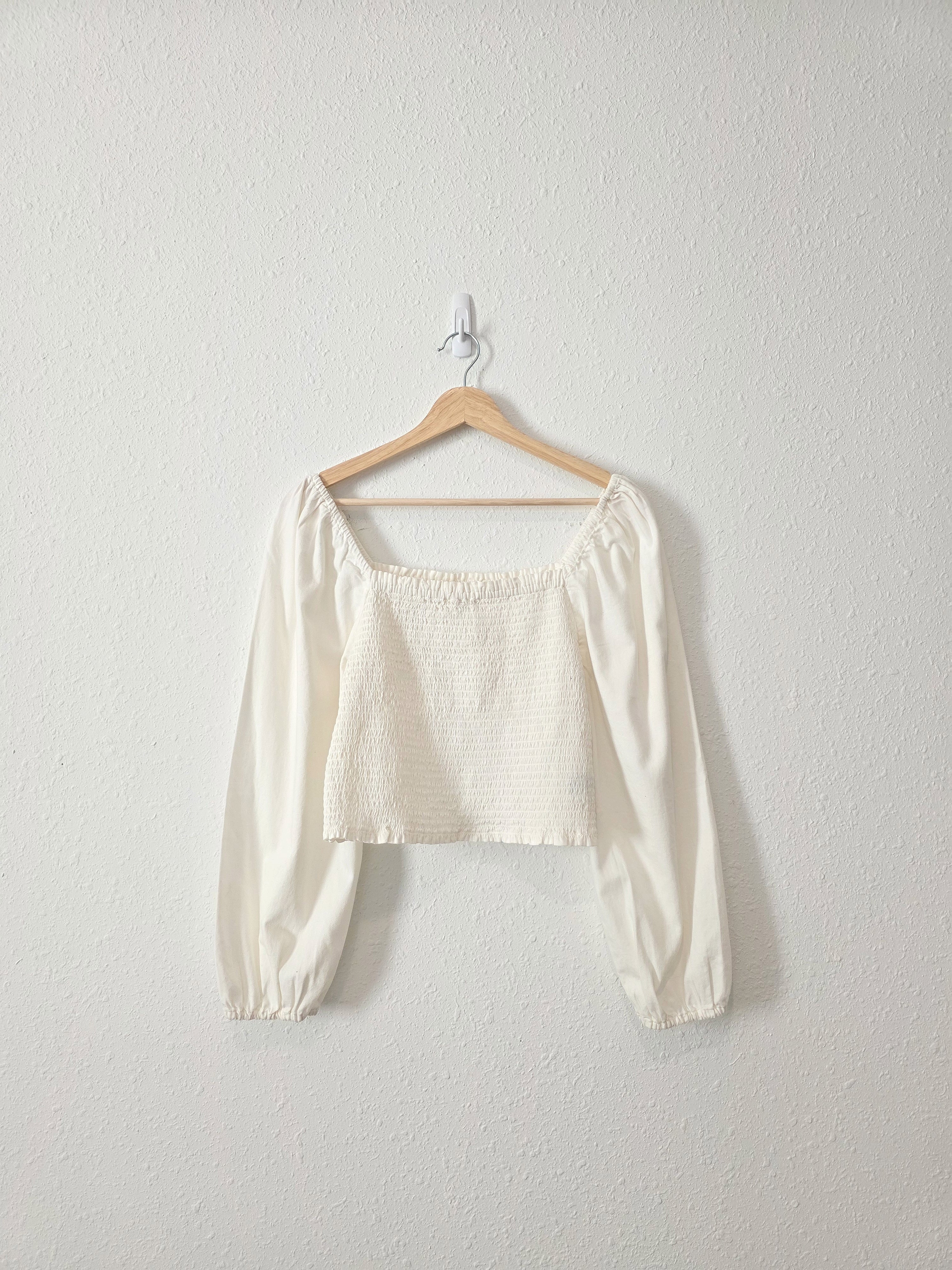 NEW Smocked Cotton Blouse (M)