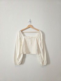NEW Smocked Cotton Blouse (M)