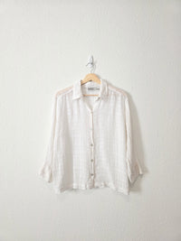 Vintage Linen Button Up Shirt (M)