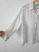 Vintage Linen Button Up Shirt (M)