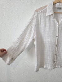 Vintage Linen Button Up Shirt (M)